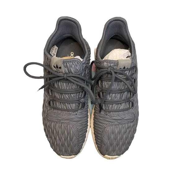 Adidas Tubular Diamond Pattern Running Shoes Sneaker Shadow Onix Gray 8 - Picture 5 of 11